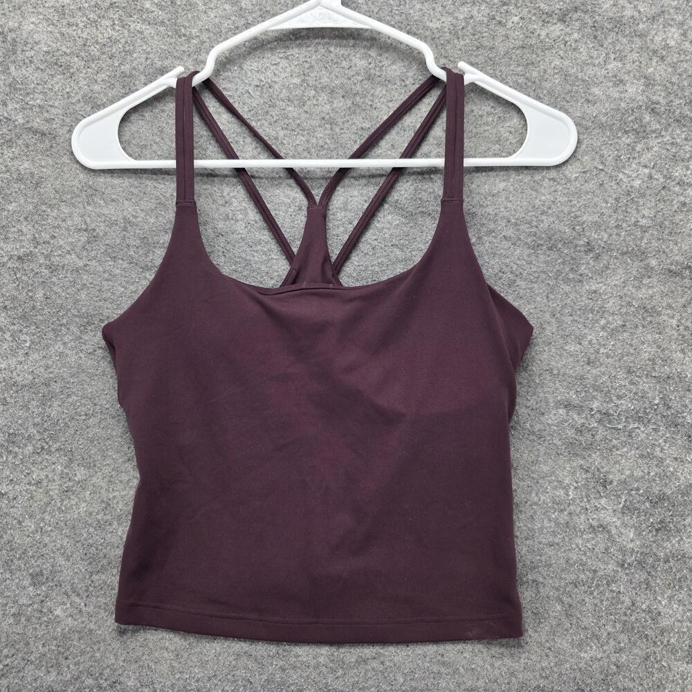 Fabletics Tank Womens XS Purple Camisole Built-In Bra Lined Strappy Athletic